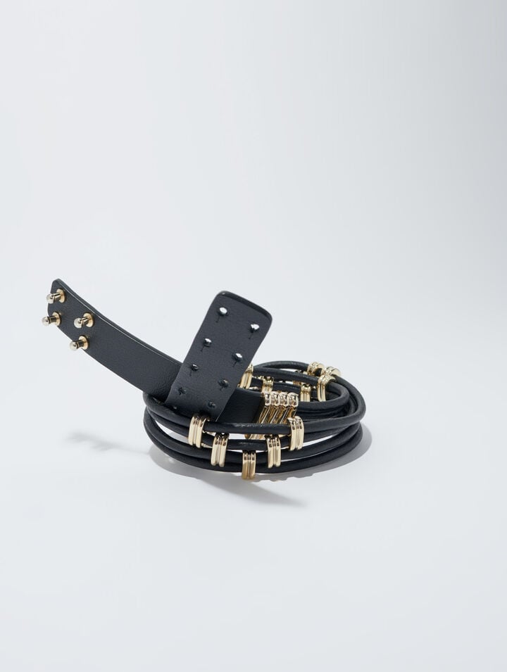 Ceinture mix métal et cuir