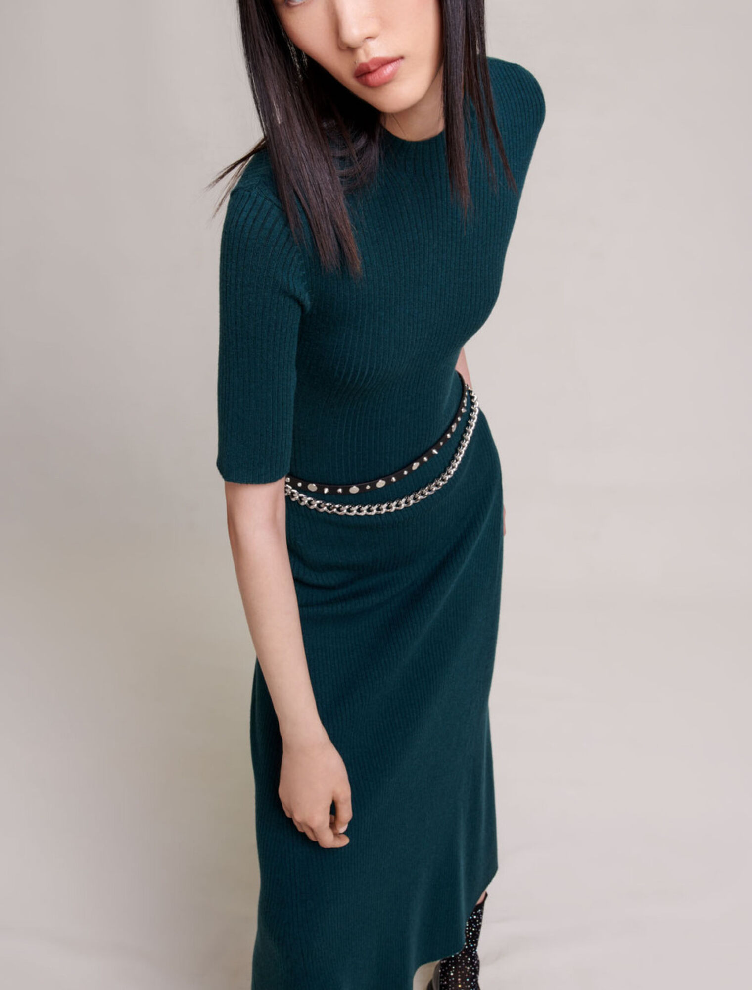 Robe longue en maille