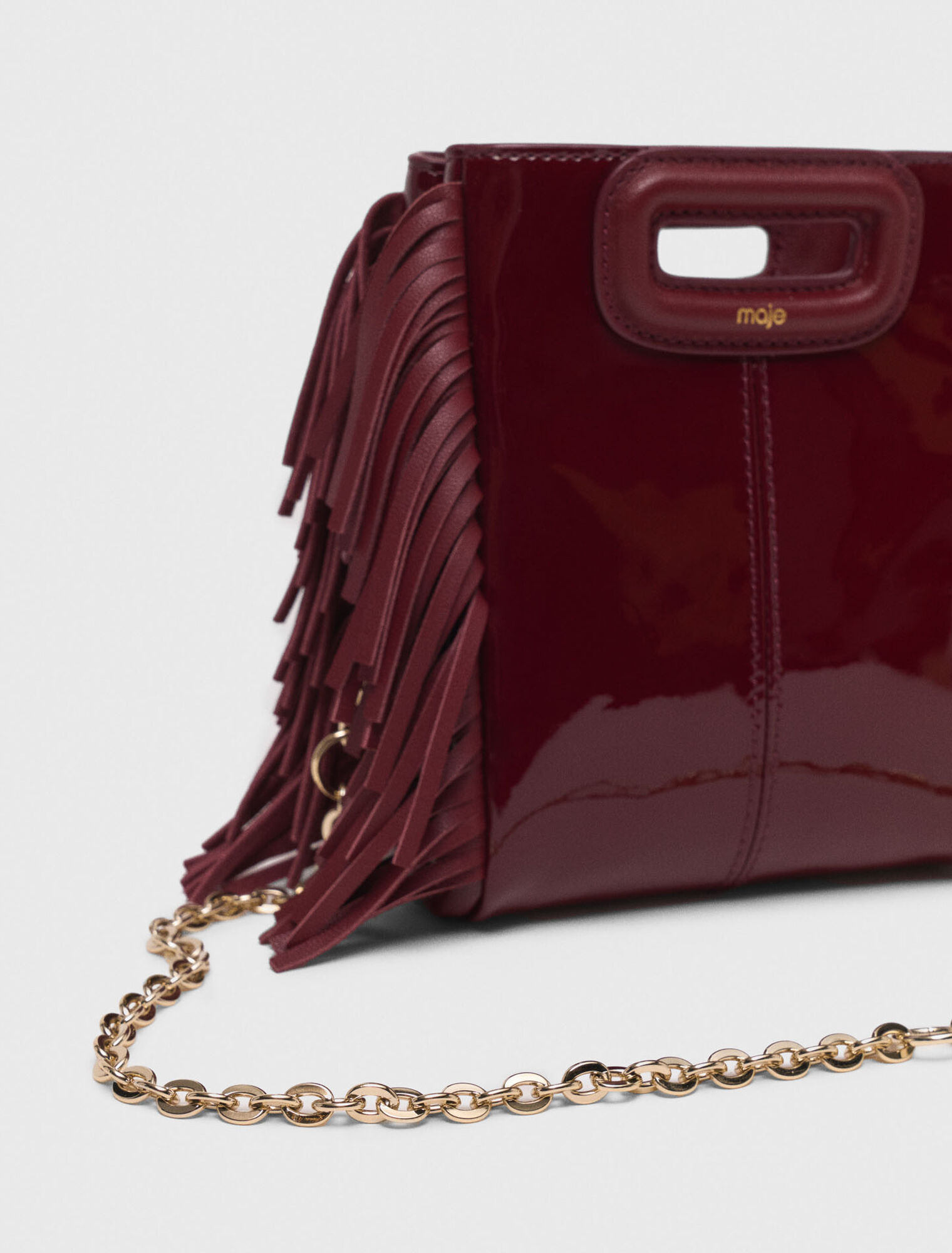 Sac M Mini en cuir verni