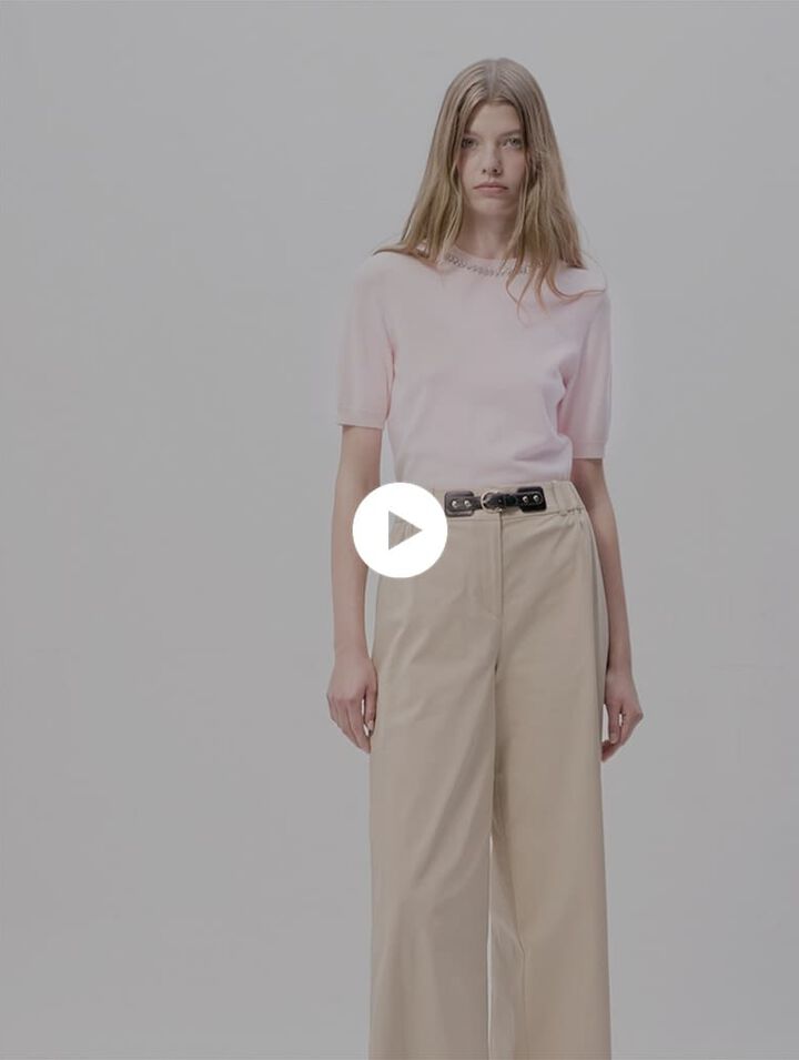 Pantalon large en coton