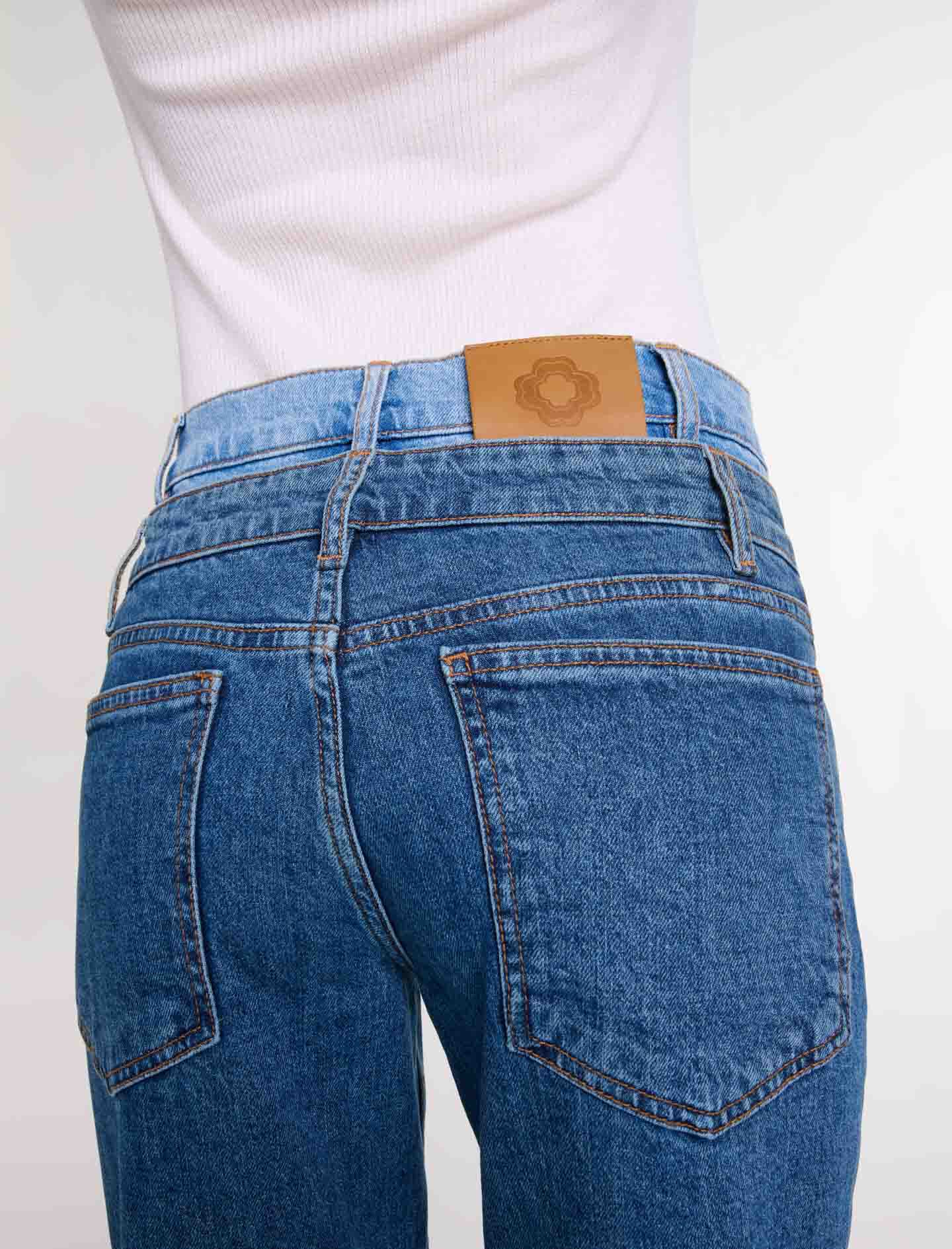 い*と様 MAZZ double waist lace denim Double waistband jeans