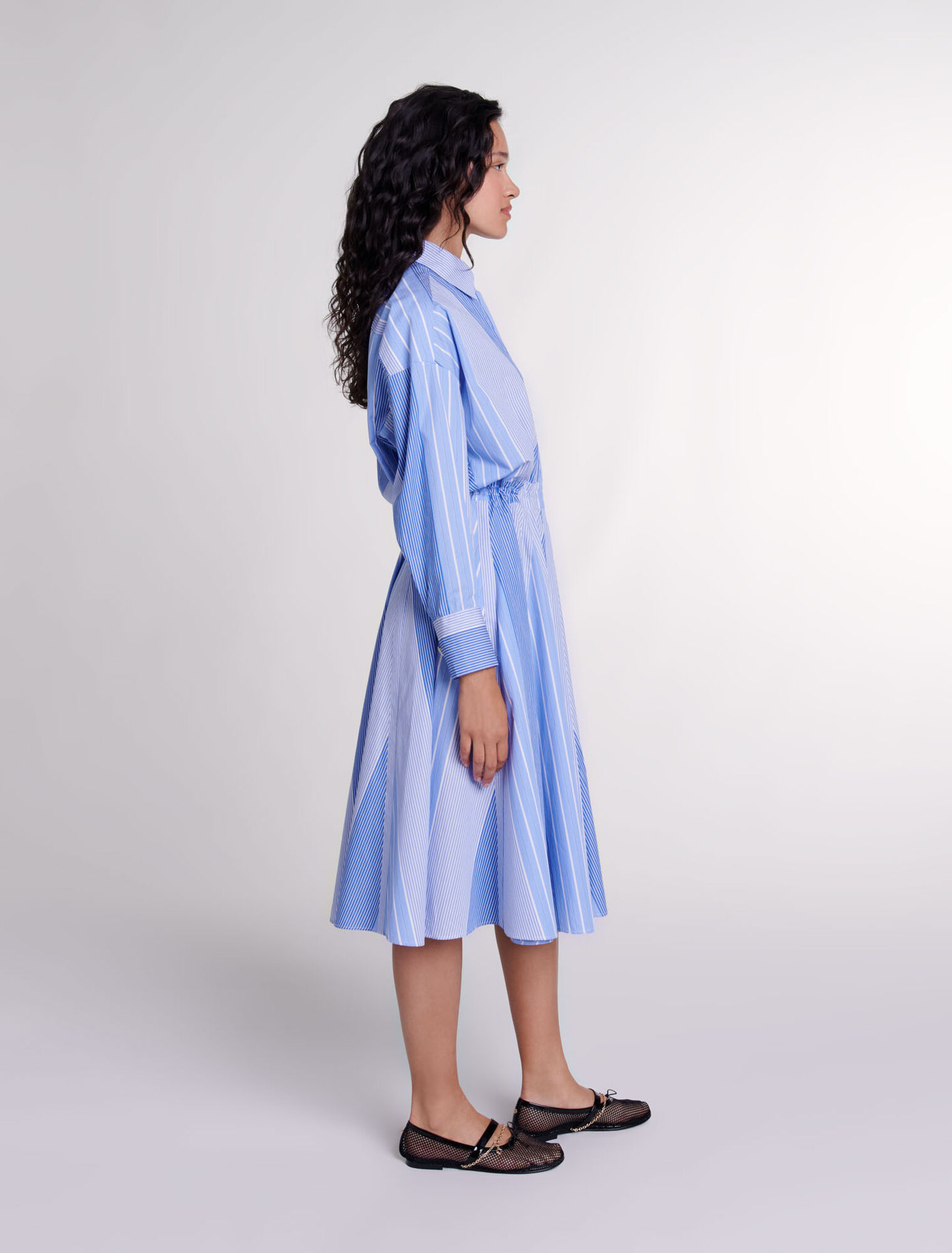Robe logue patchwork à rayures 