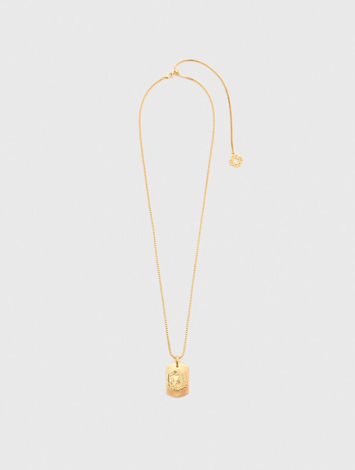 Collier plaque signe du zodiaque