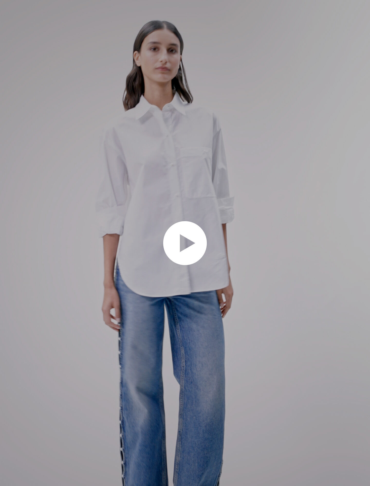 Chemise en popeline de coton blanche White pour femme Maje