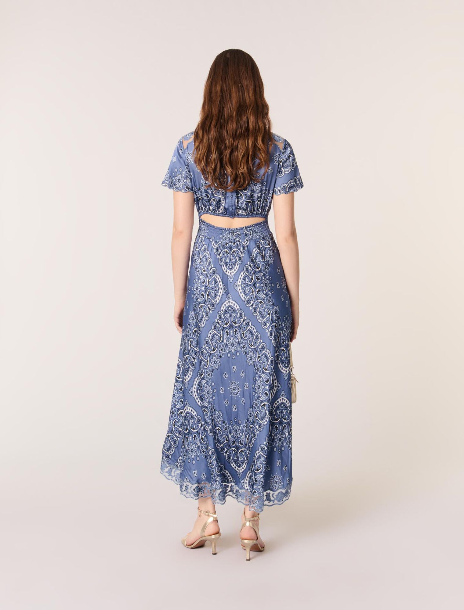 Robe longue fluide imprimée