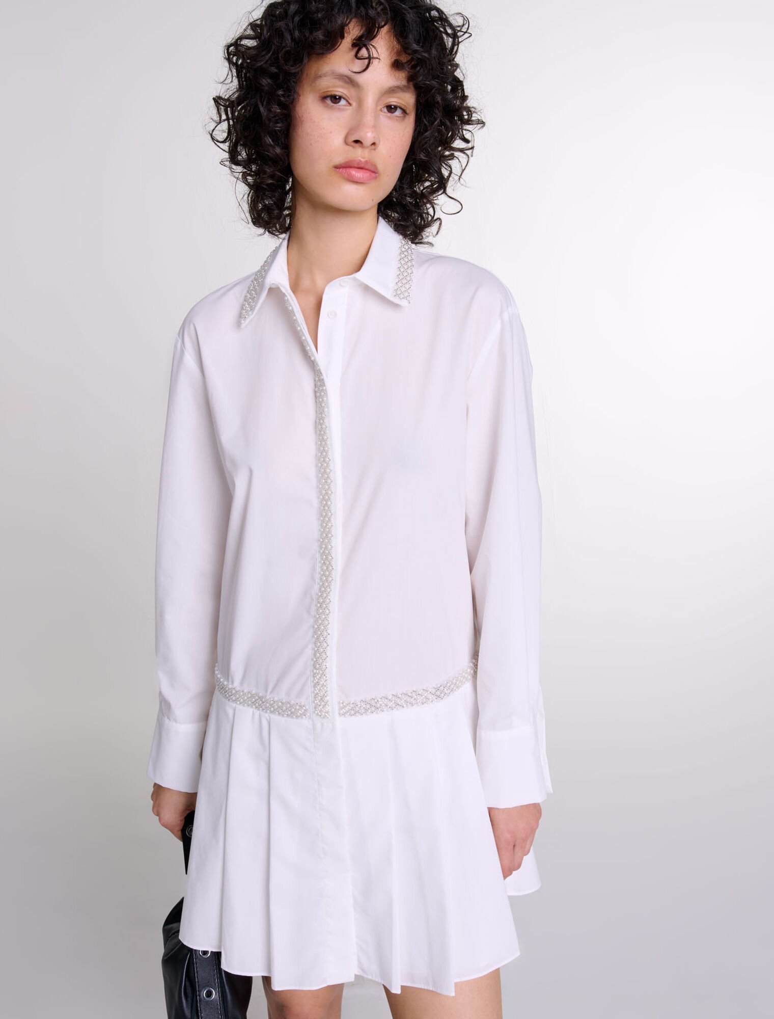 Beaded shirt dress