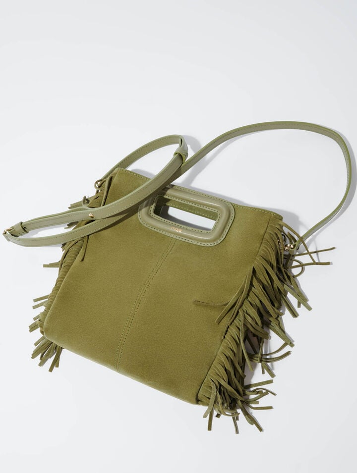 Sac M en cuir suède