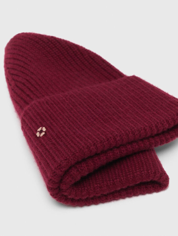 Wool and cashmere beanie
