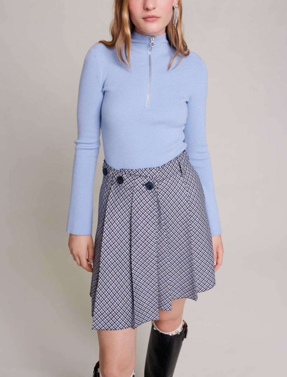 Wraparound skirt Blue For Women | Maje