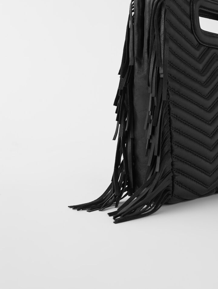 Sac M en cuir à franges