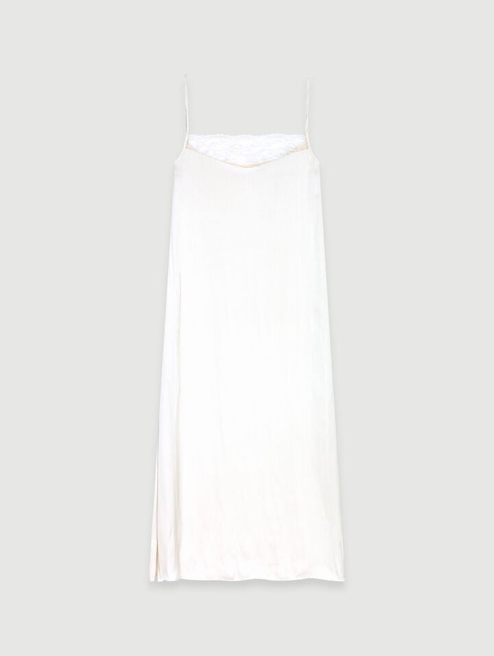 Long satin dress