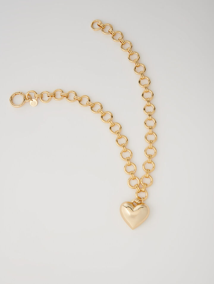 Collier cœur doré