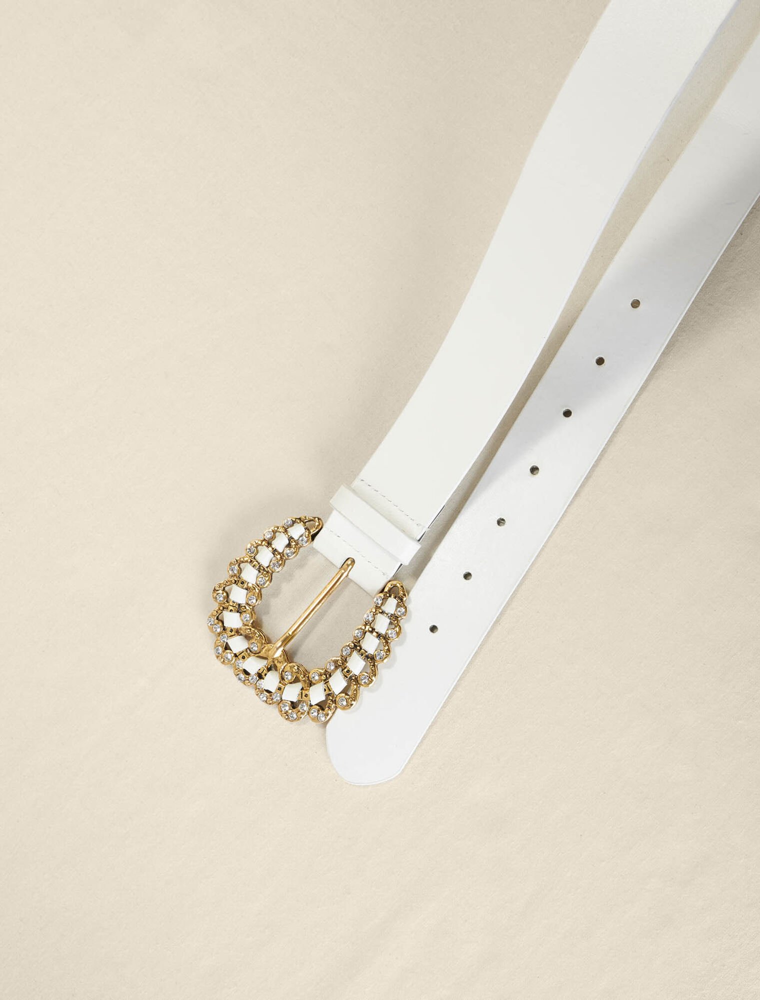 Ceinture à boucle ornée de strass