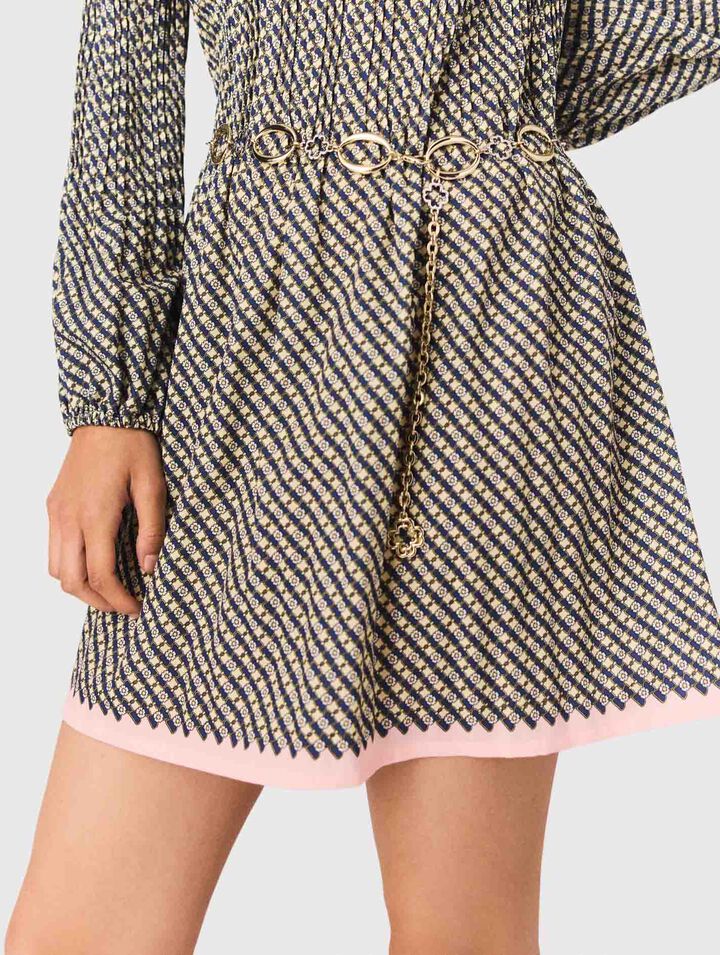 Robe plissée imprimée