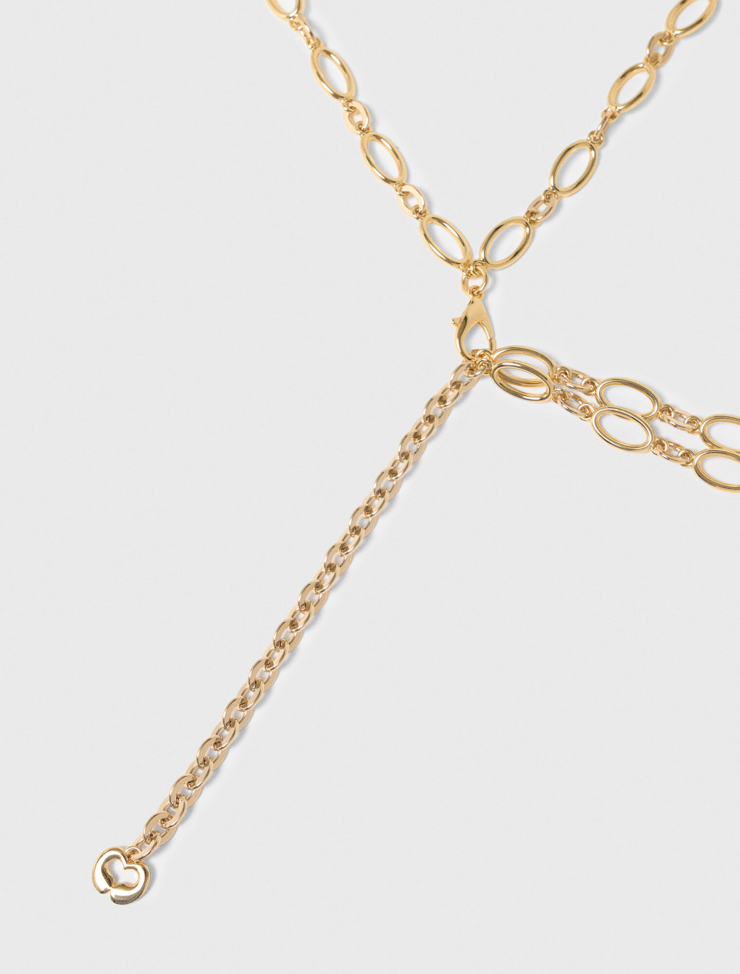 Ceinture chaine double &agrave; charms