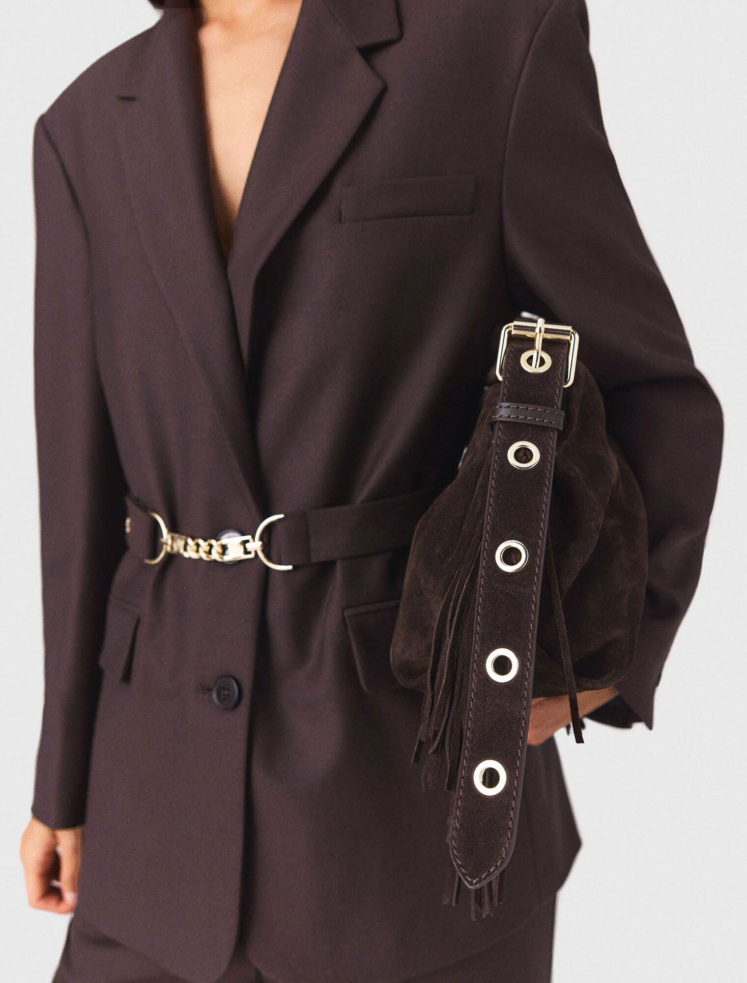 Veste de tailleur à ceinture