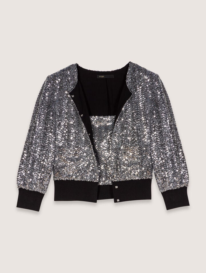 Veste courte à sequins