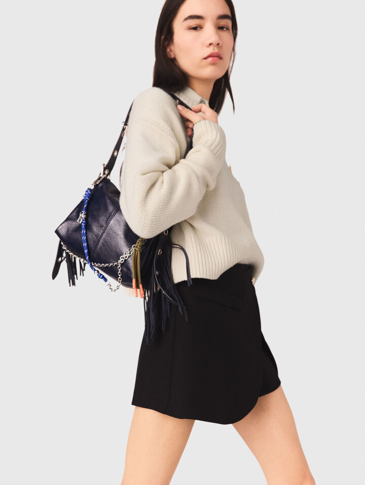 Layered-effect suit shorts