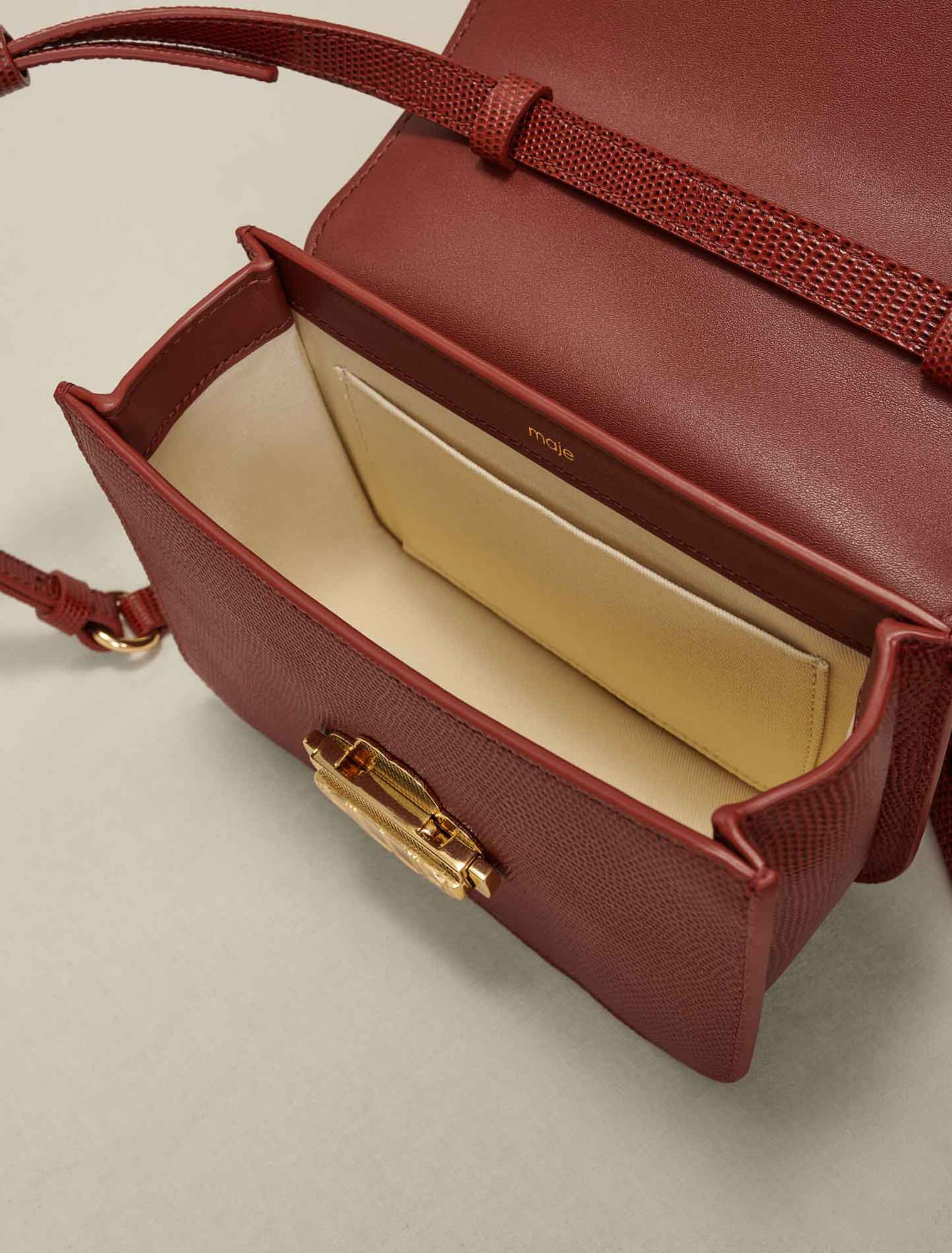 Sac en cuir embossé lézard Clover