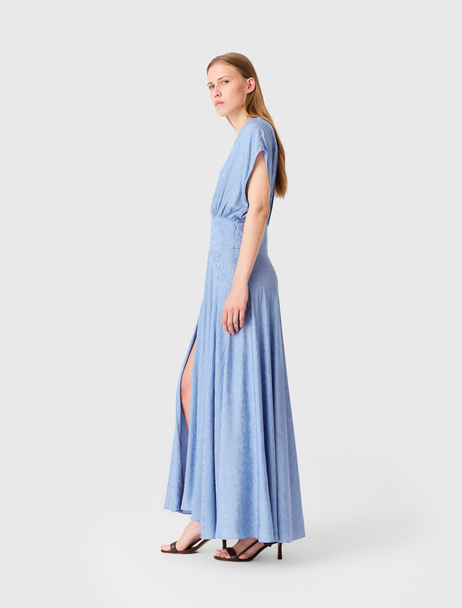 Patterned jacquard maxi dress