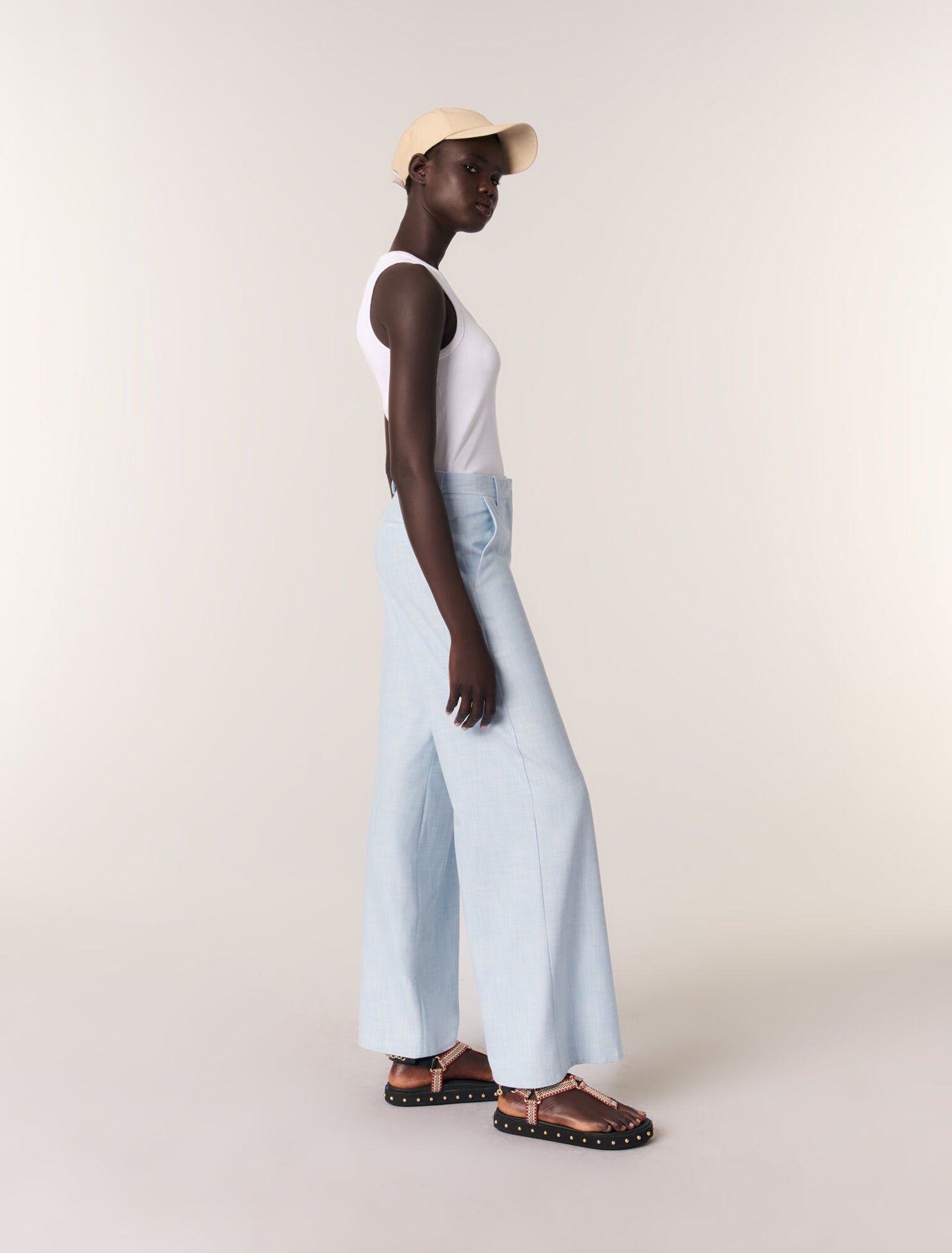 Pantalon de tailleur large