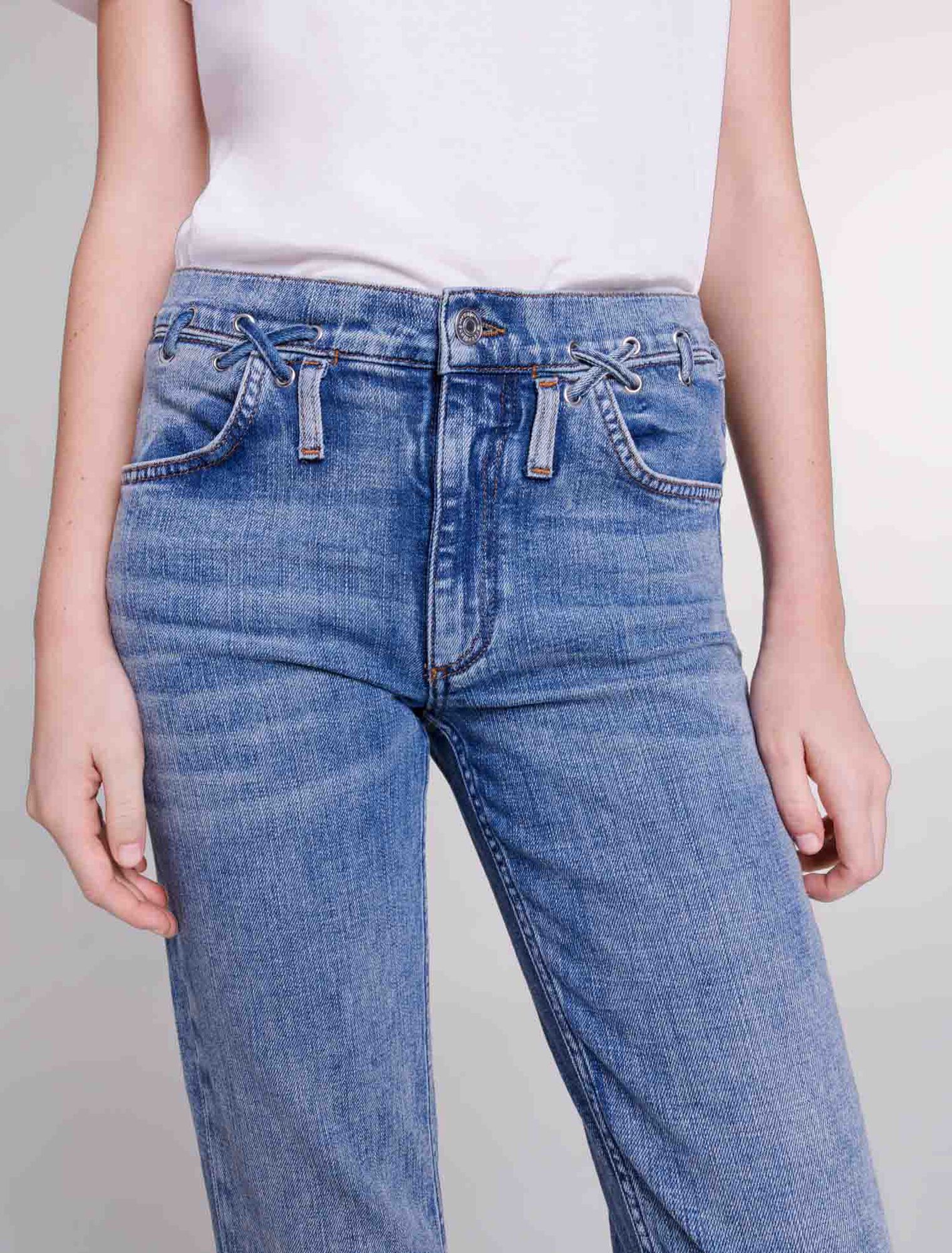 Jeans with braided details