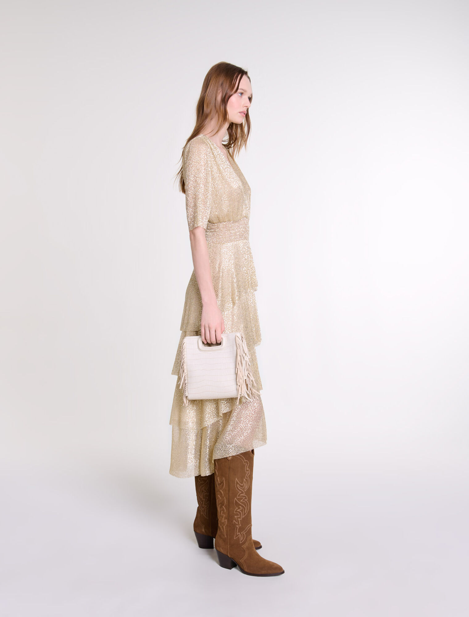 Robe scintillante à volants