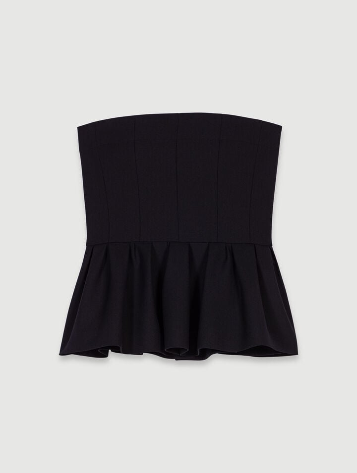 Top bustier à basque