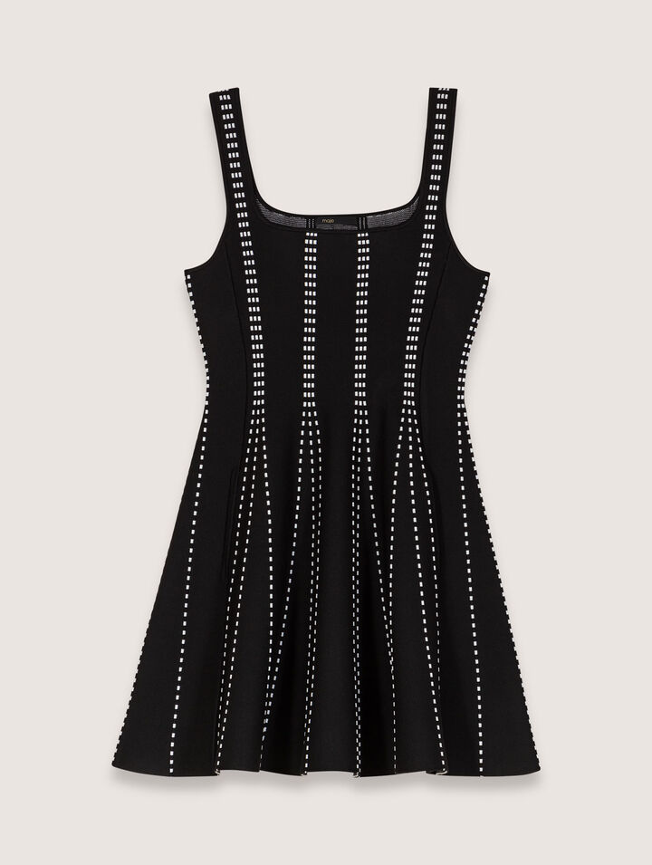 Short jacquard knit dress
