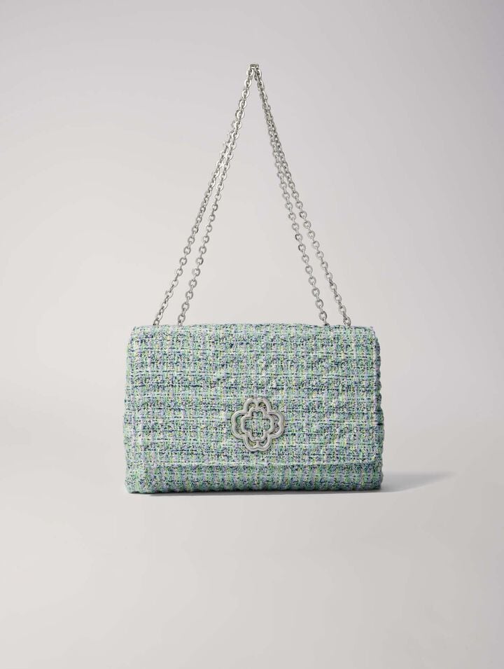 Sac clover à chaînes en tweed