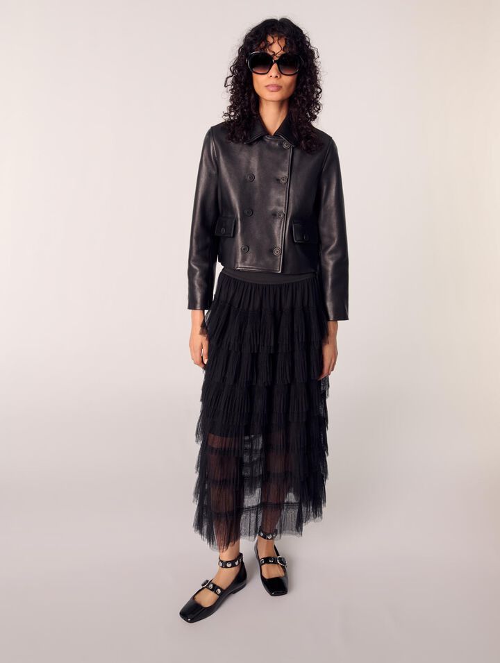 Tulle midi skirt