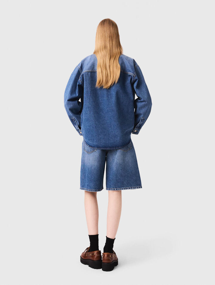 Veste en jean délavé