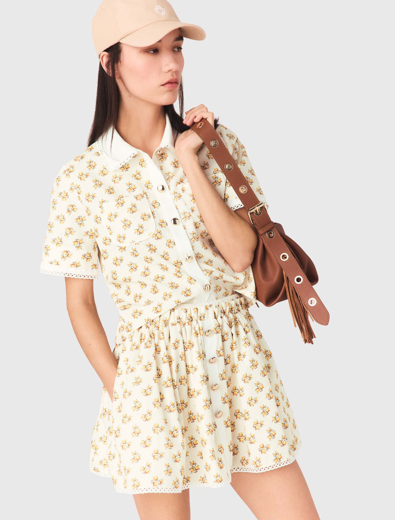 Chemise imprim&eacute;e et galon croquet