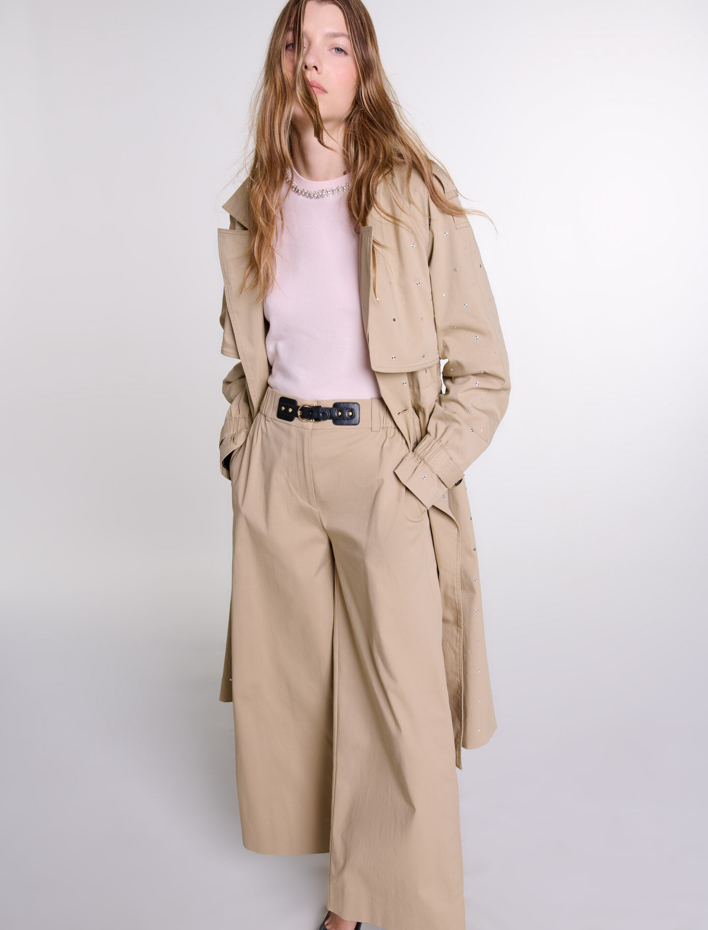 Cristaseya Oversized Long Trench Cotton Satin Brown – Neighbour