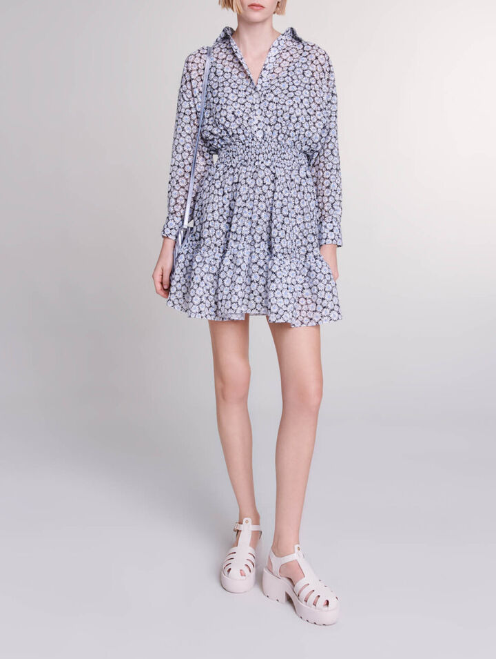 Robe courte fleurie