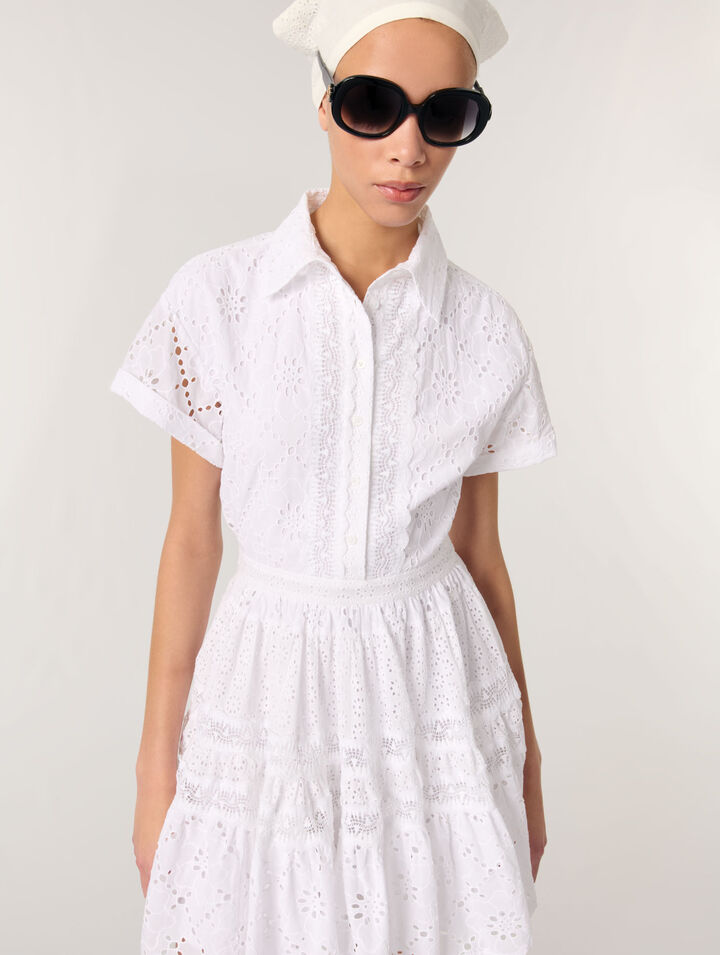 Robe babydoll en broderie