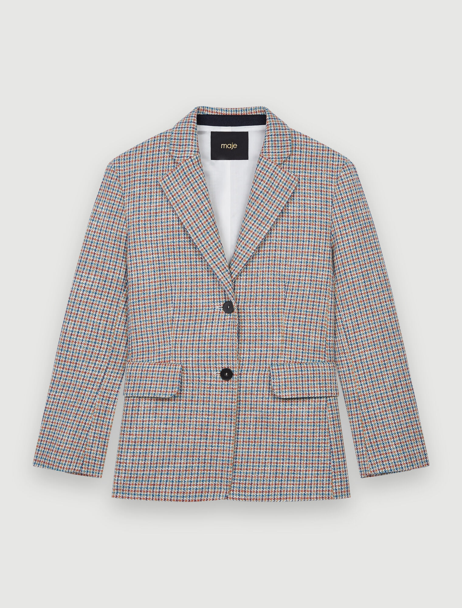 Houndstooth pattern suit jacket