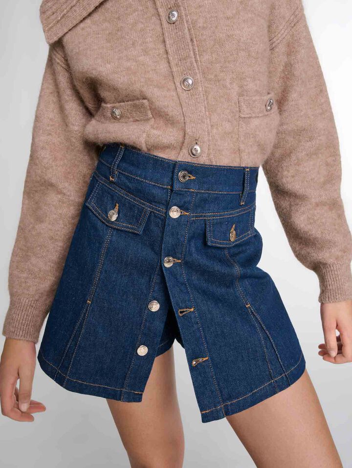 Short trompe l'œil en denim