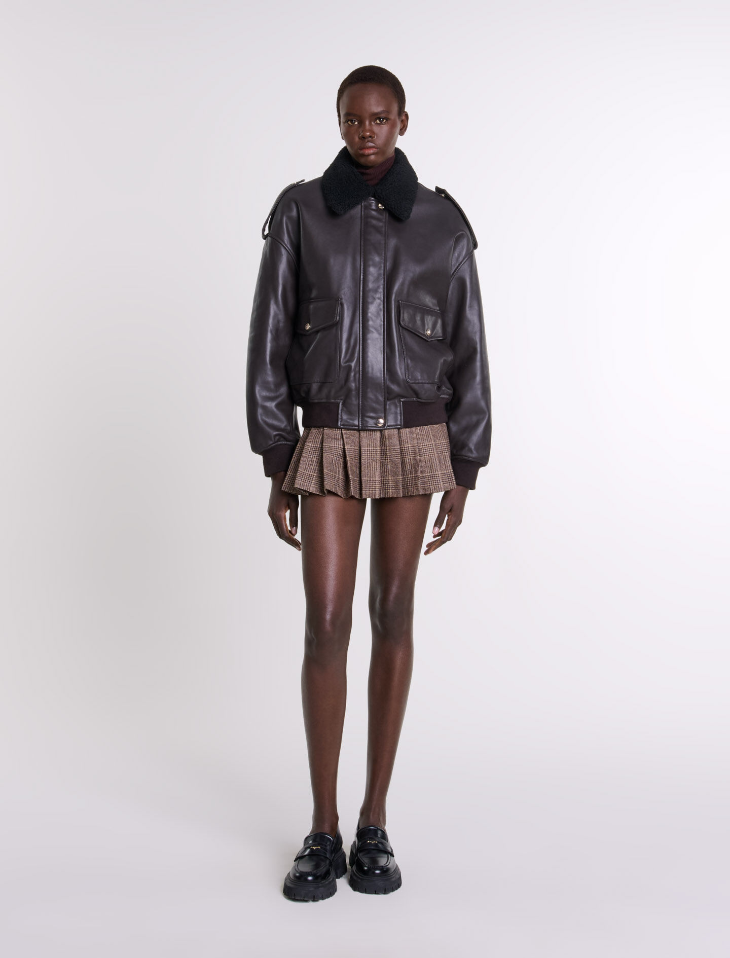Pigskin Leather Bomber Clothing Genuine Leather Coats Blazer