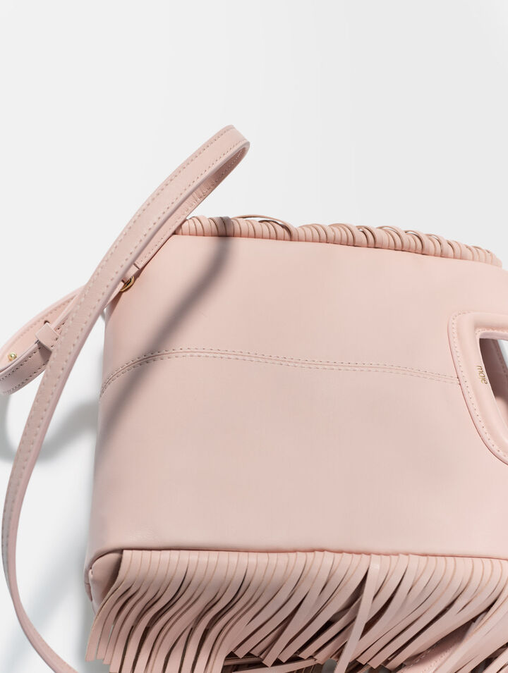 Sac M en cuir à franges