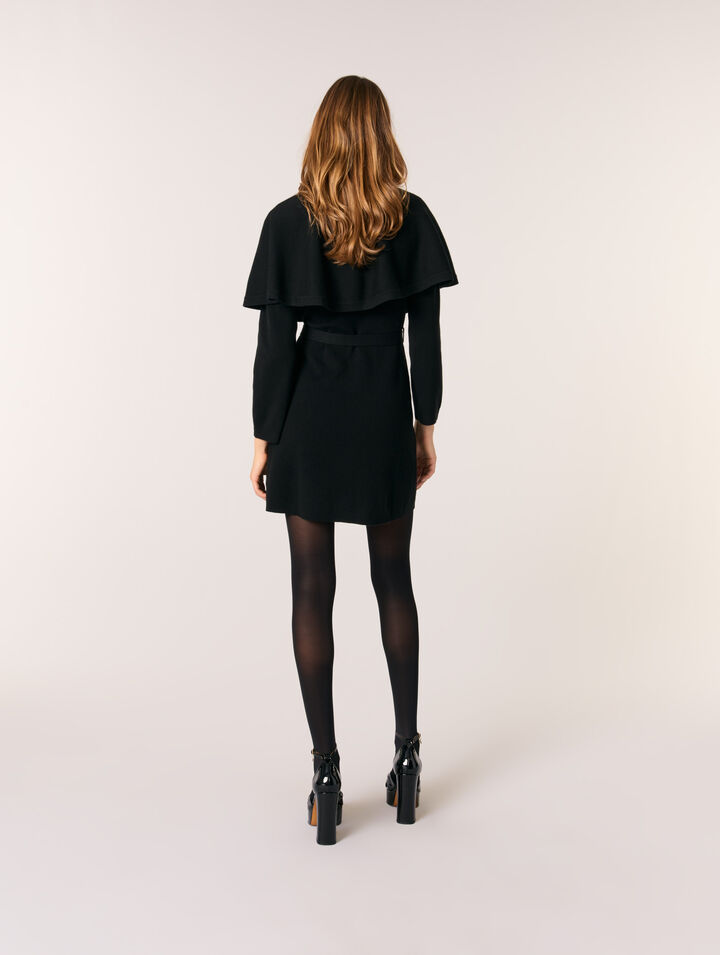 2-in-1 knit dress & removable cape