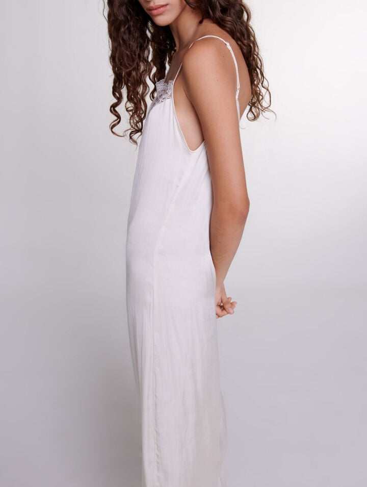 Long satin dress