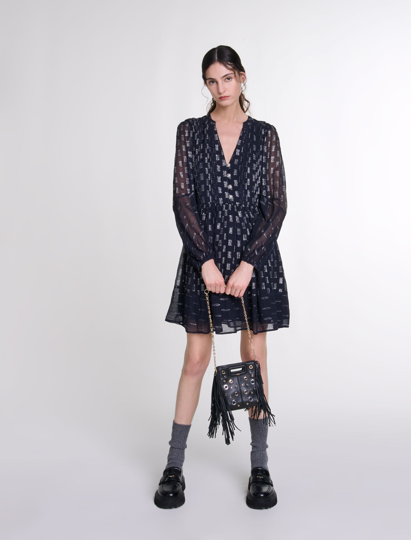 Robe maje fleur bleu on sale