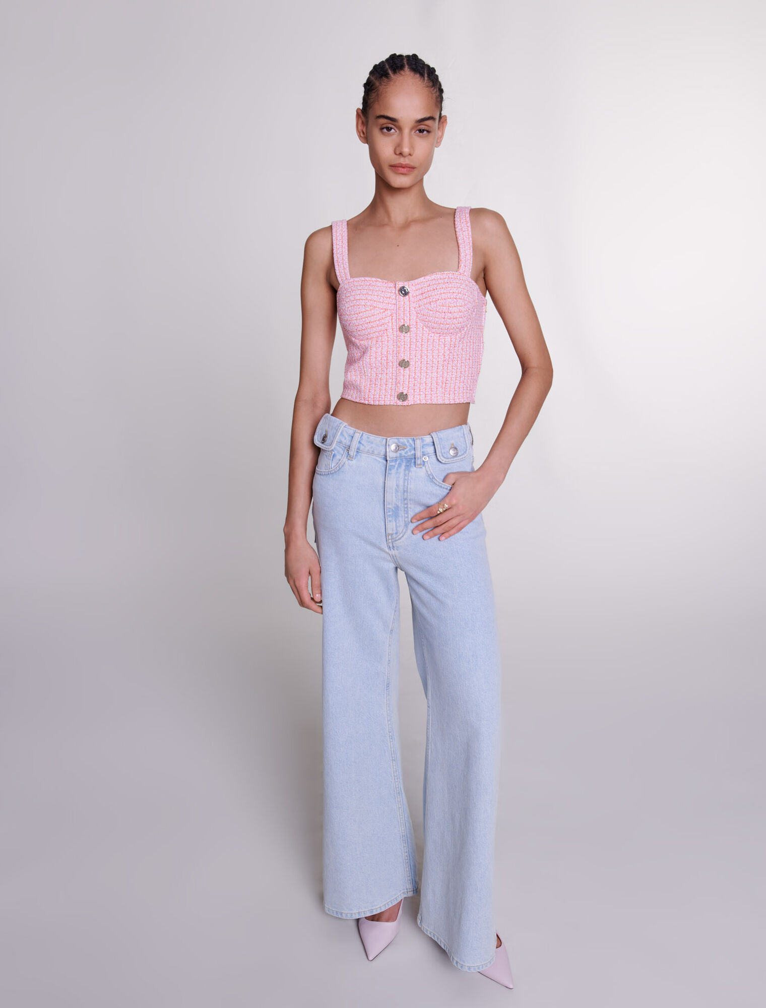 Crop top en tweed