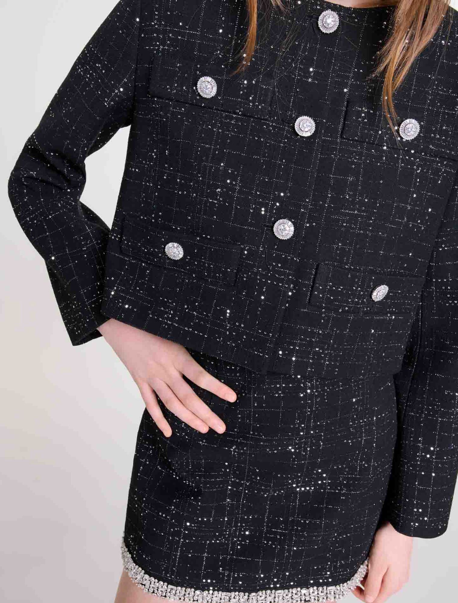 Veste courte en tweed
