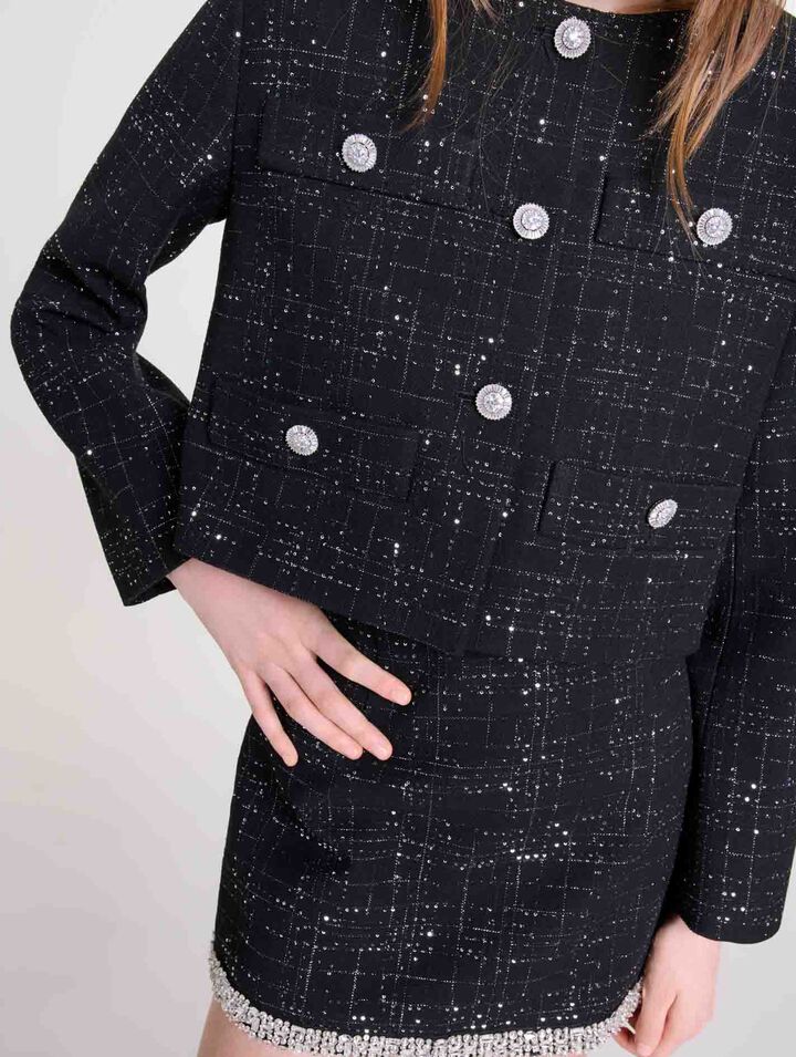 Veste courte en tweed