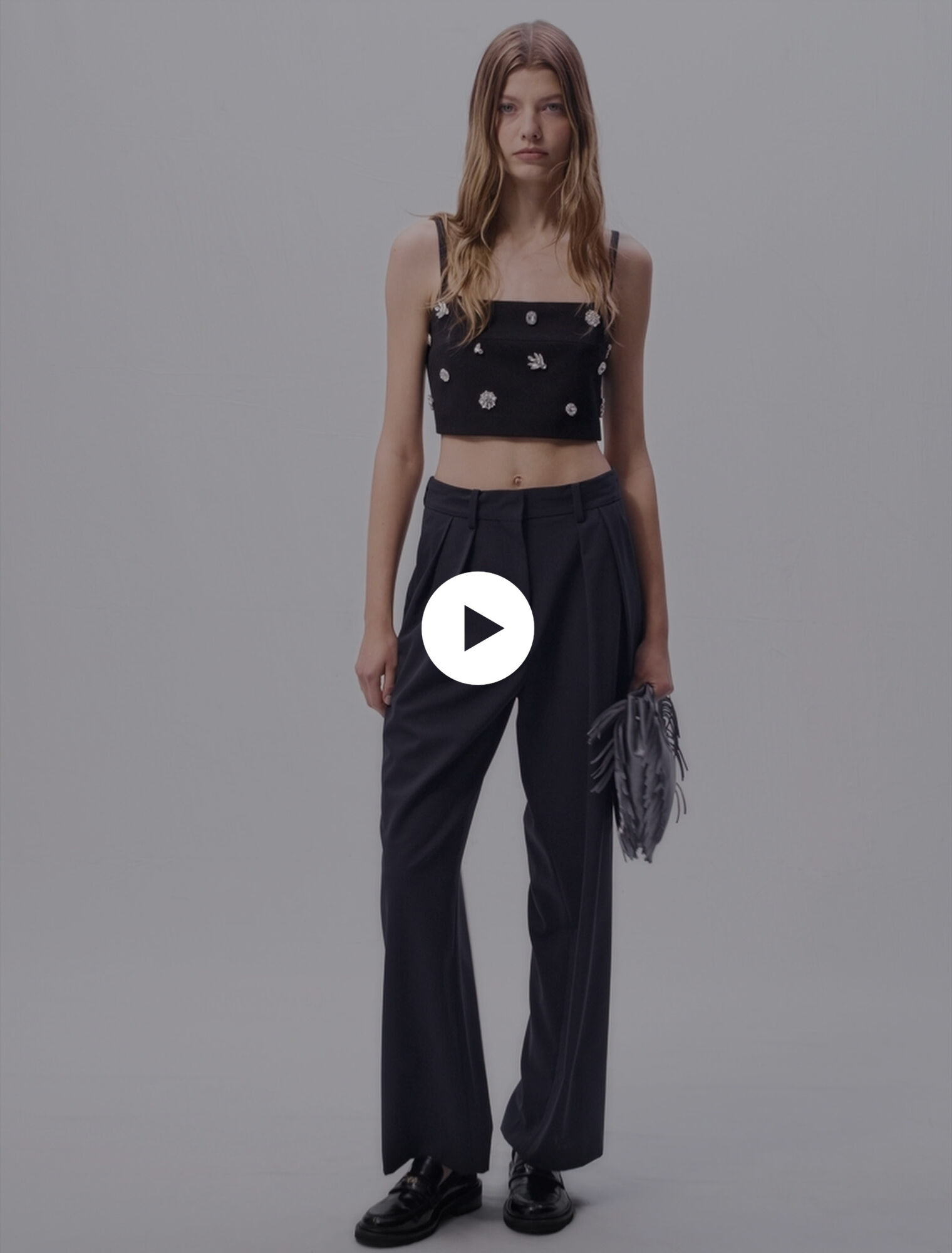 Pantalon large avec ceinture