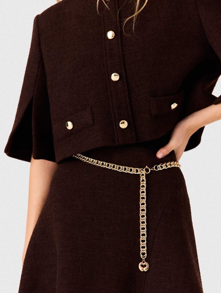 Robe cape 2-en-1 en tweed