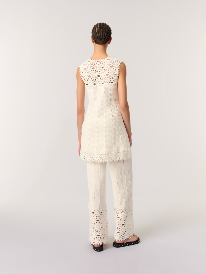 Robe courte en crochet