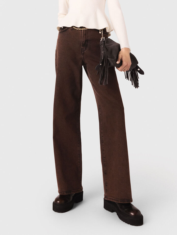 Jean bootcut avec chaîne